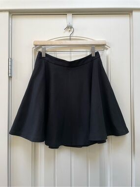 Alice + Olivia Black Flared Skater Skirt